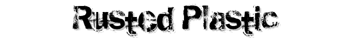 rusted plastic font